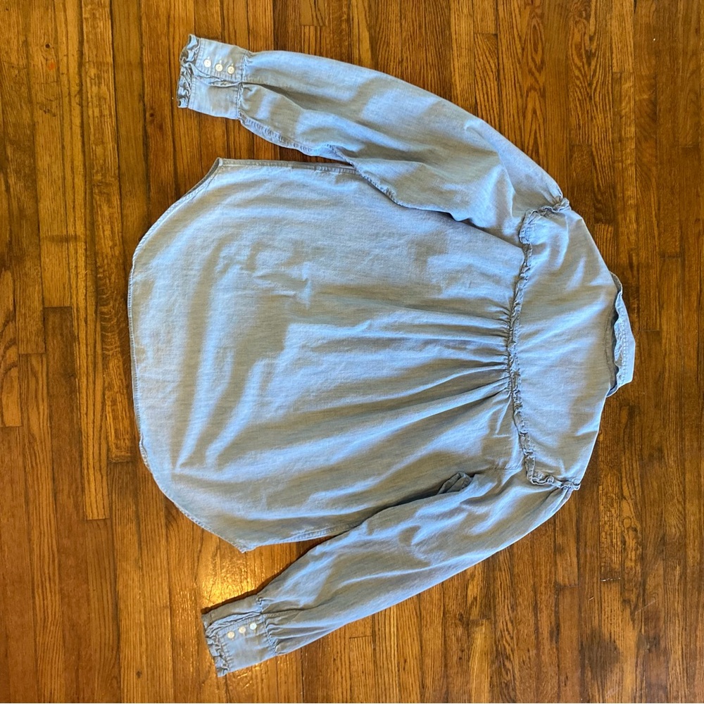 Women’s Polo Ralph Lauren Ruffled Chambray shirt. - Picture 8 of 9